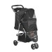 VEVOR Pet Stroller, 3 Wheels Dog Stroller Rotate with Brakes, 35lbs Weight Capacity, Puppy Stroller with Front Pedal, Velcro, Storage Basket and Cup Holder, for Dogs and Cats Travel, Black