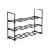 3 Tiers Shoe Rack Shoe Tower Shelf Storage Organizer For Bedroom, Entryway, Hallway, and Closet Black Color--YS